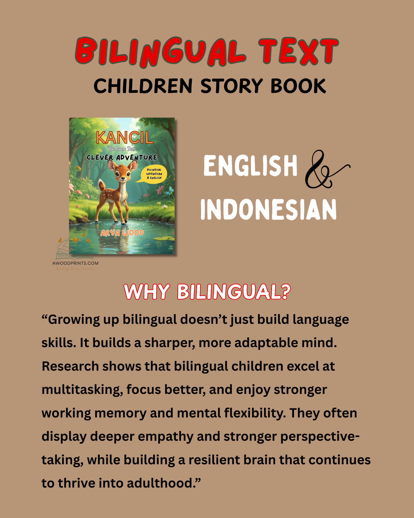 Bilingual English-Indonesian Book Story: KANCIL CLEVER ADVENTURE