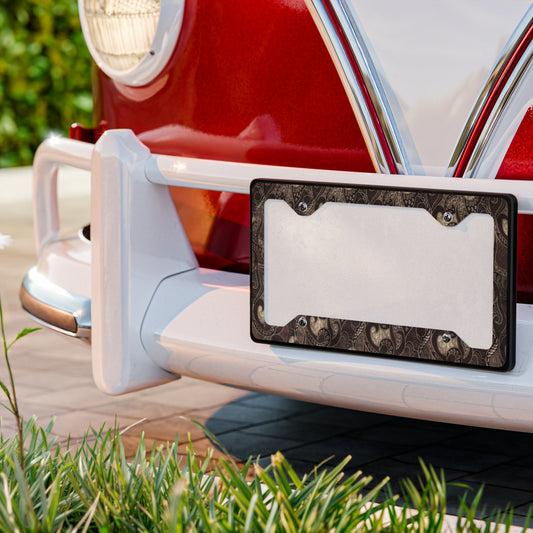 Vehicle Metal Plate Frame (2) pcs. Batik Printed