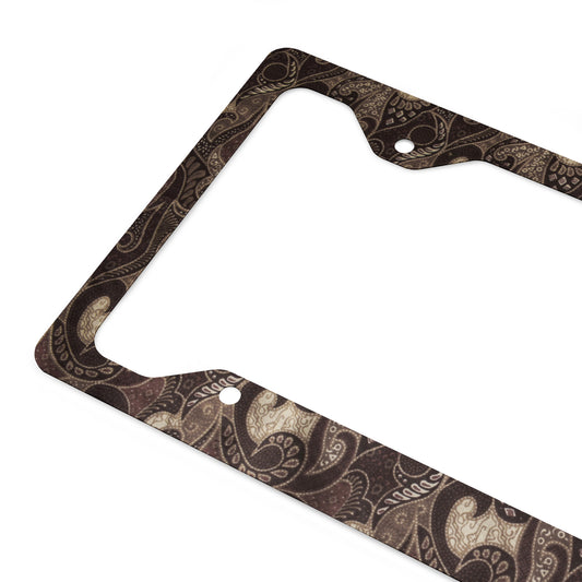 Vehicle Metal Plate Frame (2) pcs. Batik Printed