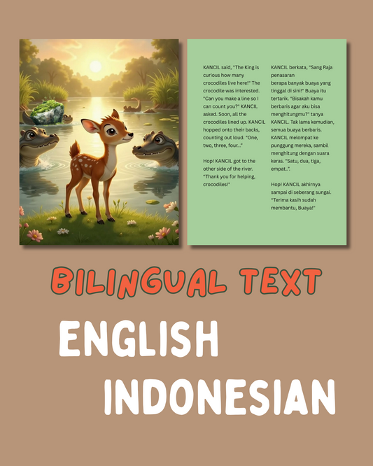 Bilingual English-Indonesian Book Story: KANCIL CLEVER ADVENTURE