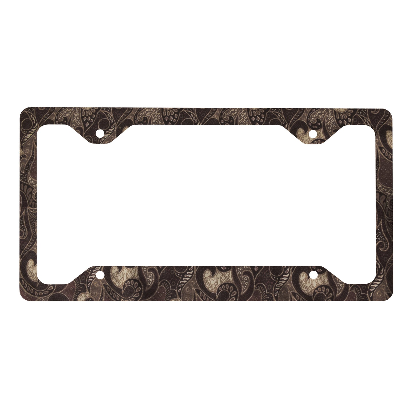 Vehicle Metal Plate Frame (2) pcs. Batik Printed